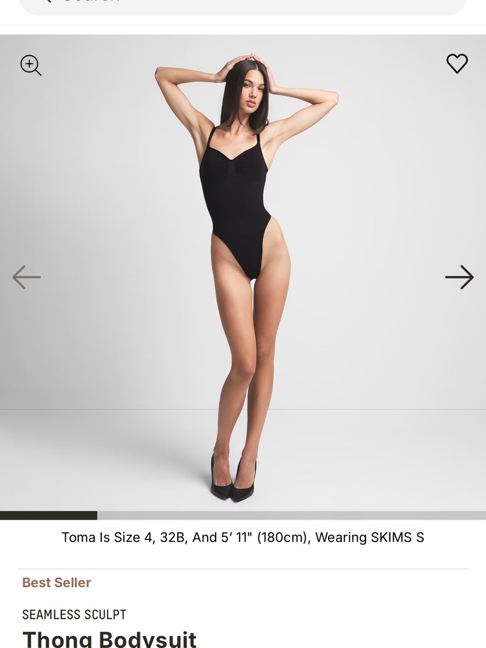 SKIMS Black Seamless One-Piece Swimsuit